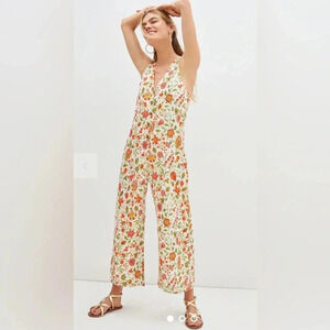 dRA Los Angeles Floral Wide-Leg Jumpsuit Size XS- Anthropology